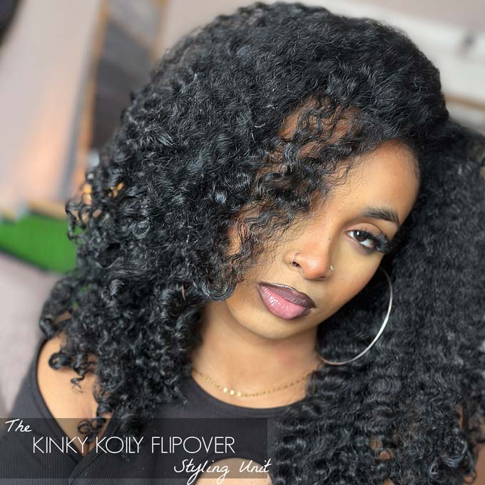 The KINKY KOILY FLIPOVER Styling Unit Various Colors - Chestnut Black (Similar to color #1B) image