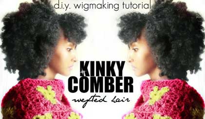 kinky comber wefted hair